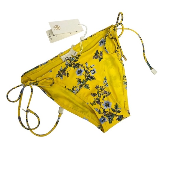 Tory Burch NWT  Lyonnaise Floral Bikini Swimsuit Bottom Side Tie Women's Size XS - Picture 2 of 10